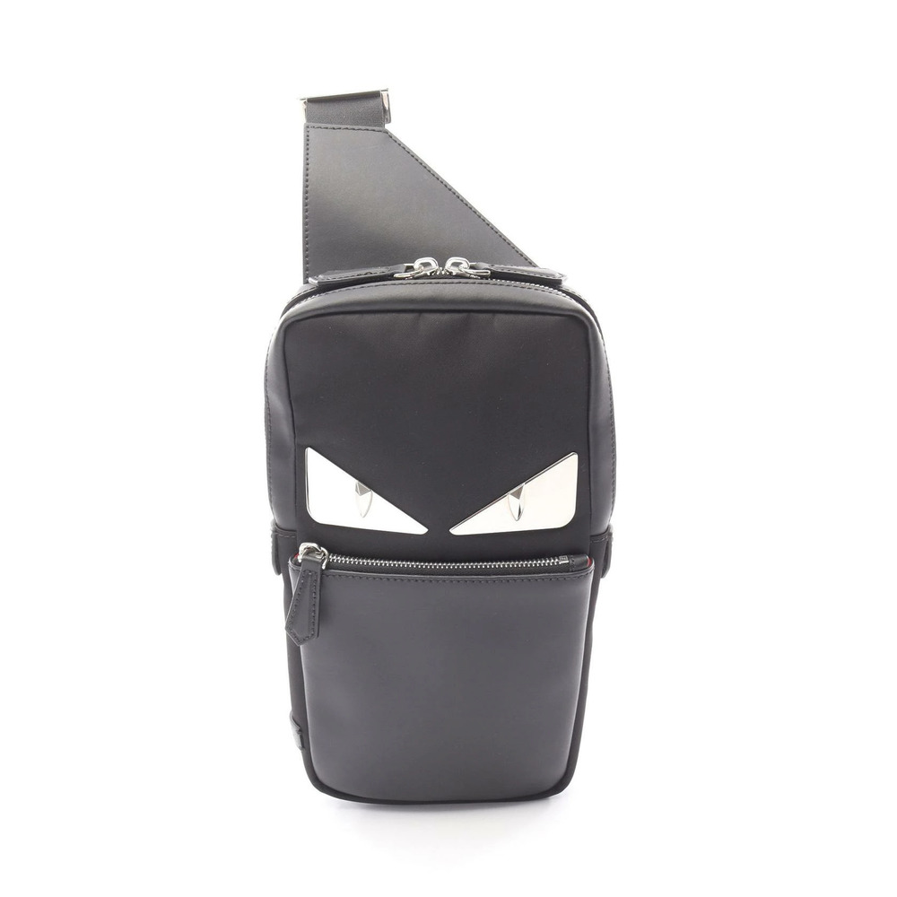 Fendi Monster Bugs Eye Waist Bag Body Leather Black